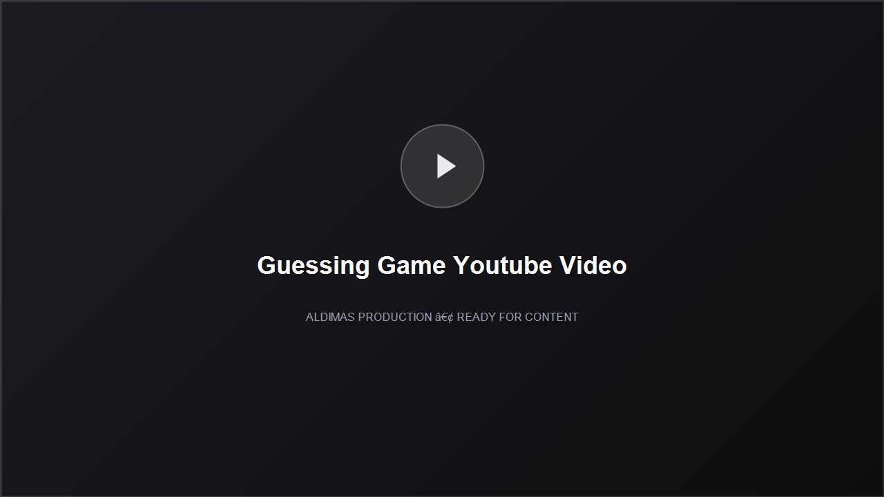 Guessing Game Youtube Video