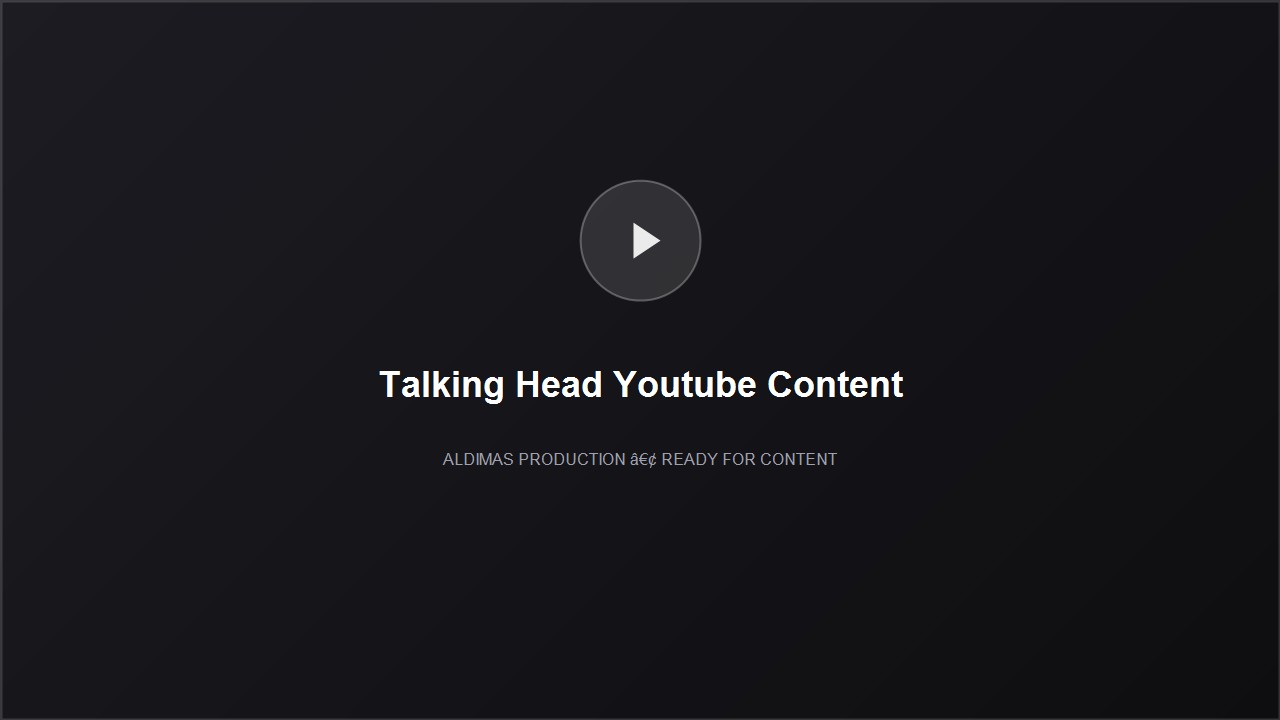 Talking Head Youtube Content
